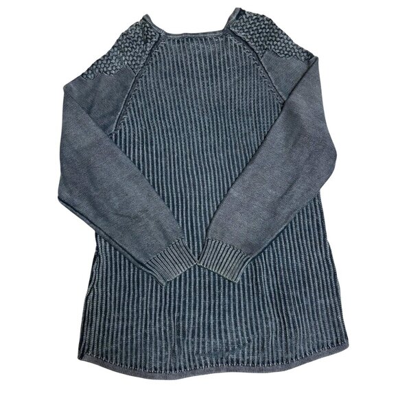 A.N.A Womens XL Blue Textured Knit High-Low Sweater Cotton A New Approach - Picture 2 of 7